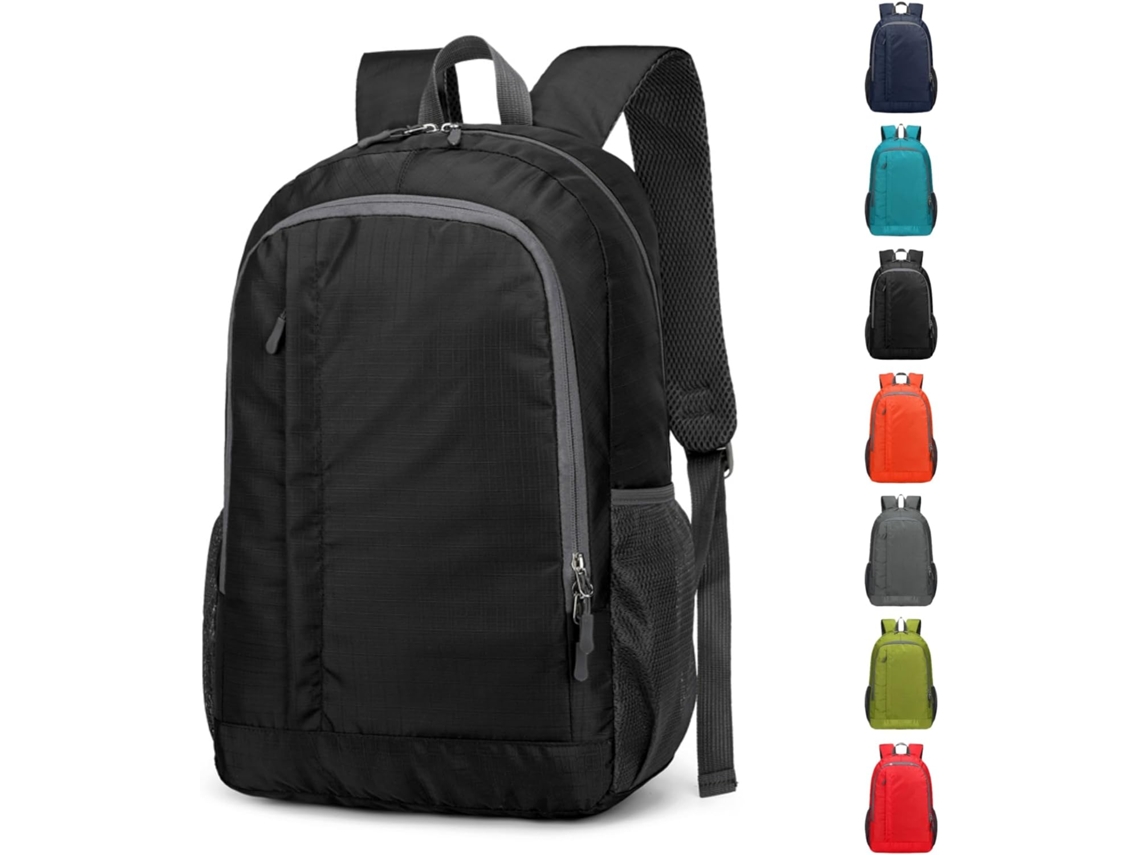 Mochila De Caminhada Ultraleve E Compacta De 25 Litros, Mochila Dobrável E Compacta Para O Dia A Dia, Cor: Preto, Resistente À Água E Durável