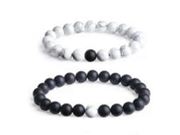 Conjunto De 2 Pulseiras De Casal Com Cristais Rosa Nostalgia88