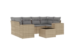 Garden Sofa Set, Garden Sofa Sets Vidaxl Bege Rattan / Vime (n/a)