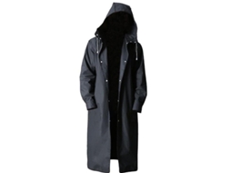 Jaqueta impermeável masculina, com capuz, reutilizável, para caminhadas, pesca, 70-85kg, preto, S/MARCA