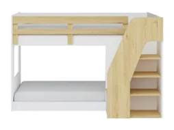 Beliche Narojas VENTE-UNIQUE.PT Natural Light, Branco 90 X 190 Cm Sem Colchão Com Mesa De Cabeceira