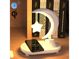 Caixa de Som Bluetooth com Luz Noturna Led Colorida e Ambiente, Tb, 35sw Star com Carregador Sem Fio BRILVIBERA