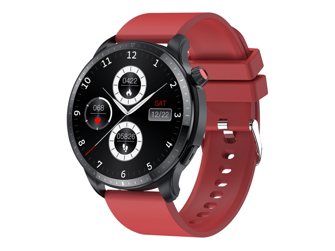 1, 39 Polegadas Ip67 Impermeável Silicone Com Smartwatch Apoio Bluetooth Para Falar/oxigênio De Sangue (vermelho)