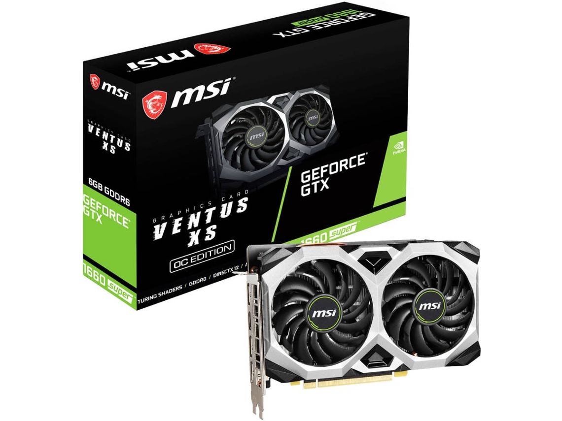 Placa Gráfica MSI GeForce GTX 1660 SUPER Ventus (NVIDIA - 6 GB DDR6)