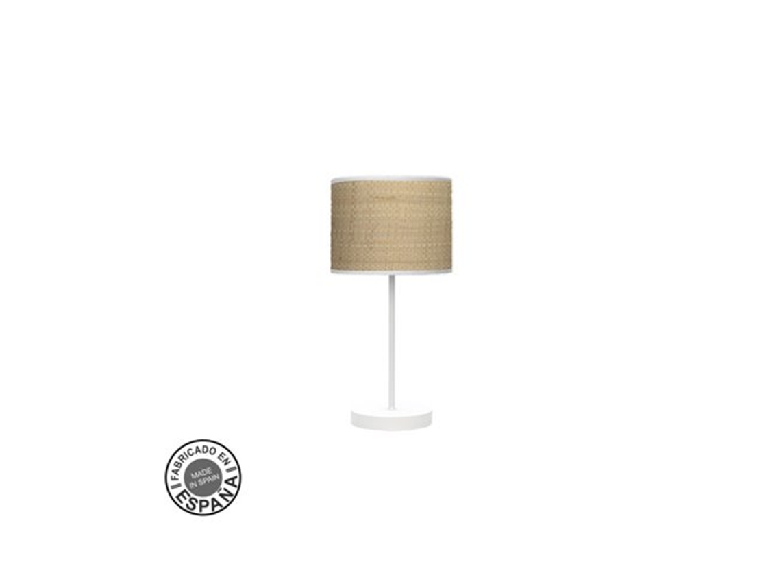 Candeeiro De Mesa Fashion 1xe14 Branco/claro Cana 42x17x17cm Fabrilamp