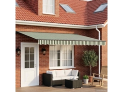 Vidaxl Estrutura De Toldo Manual Com Leds 4,5 × 3,5 M