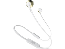 Auriculares Bluetooth JBL T205 (In Ear - Microfone - Dourado)