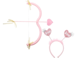 De Tiara De Festa Cupido Rosa De 2 Peças Com Arco E Flechas, Acessórios Para Cosplay