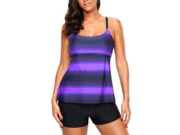 Biquíni High Waist Gradiente Roxo XL para Festa Piscina