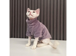 Chaleco Jersey Gatos Sin Pelo Cálido Invierno Gris S/MARCA