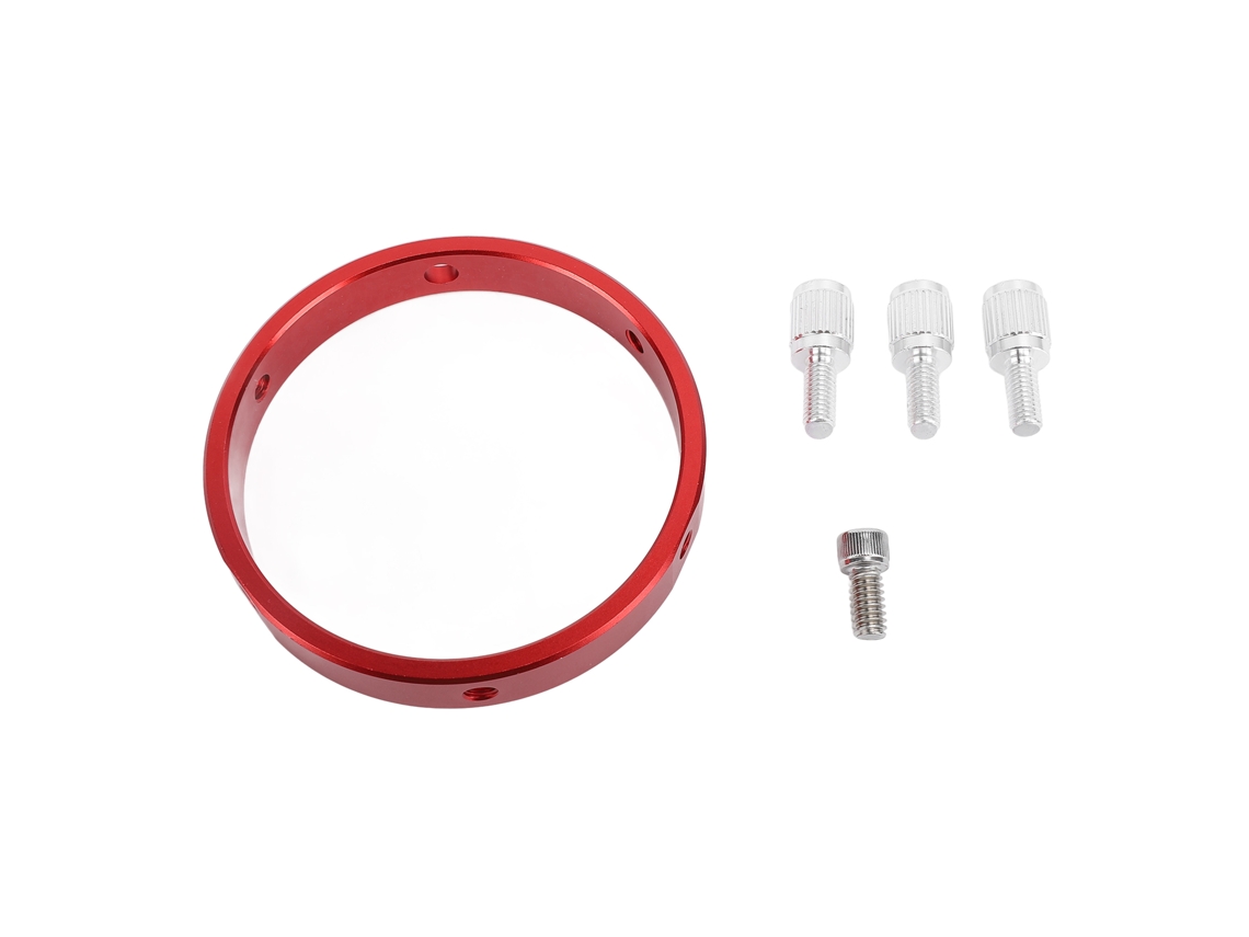 Guiding Scope Ring Kit Aluminum Alloy 6 Hole 80mm Finder Scope Ring With M6 Screws 1/4 Inch Screw Hole For Telescope Tube Diameter 60 To 80mm Red LAXISCREED