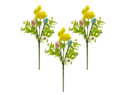 Ovo de Páscoa Pequeno e Médio com Coelho Amarelo Nini A10770 Pack de 3 LAXISCREED