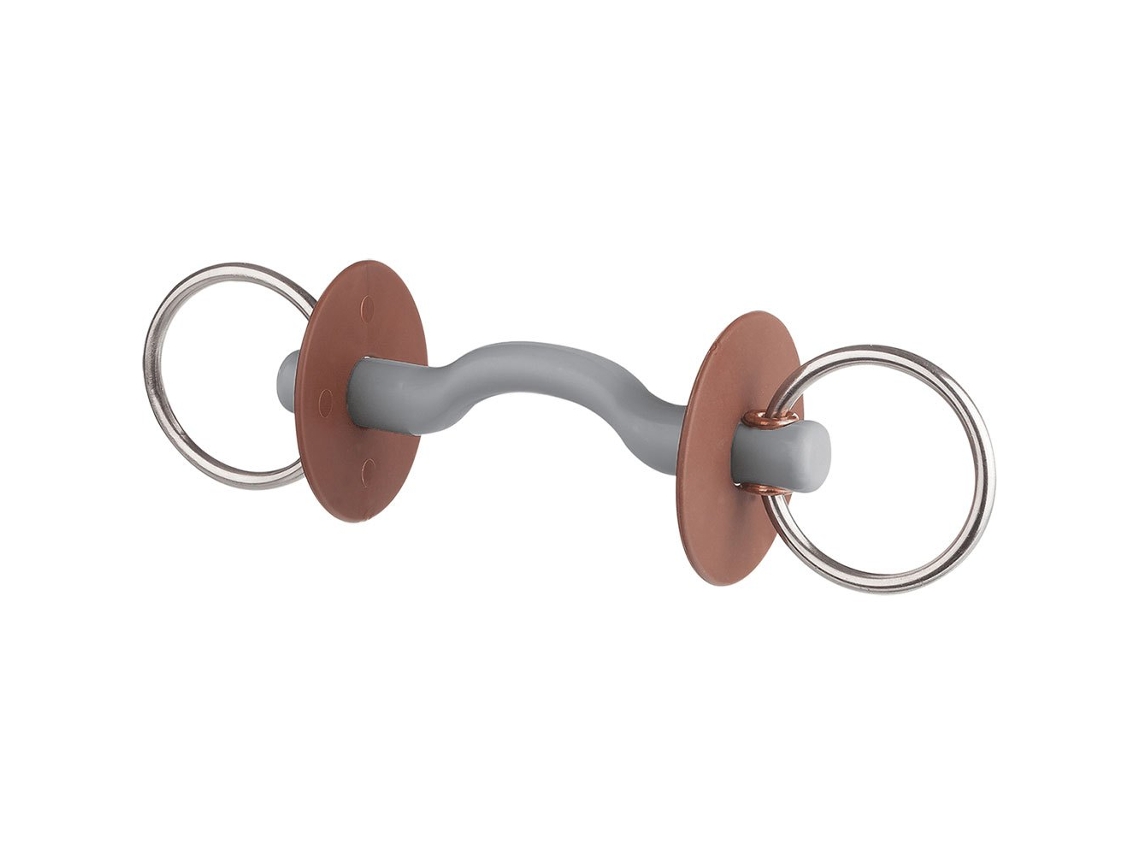 Suave Snaffle Tongue Arc Bar 7.5 Cm Mordeu Prateado 140 Mmberis