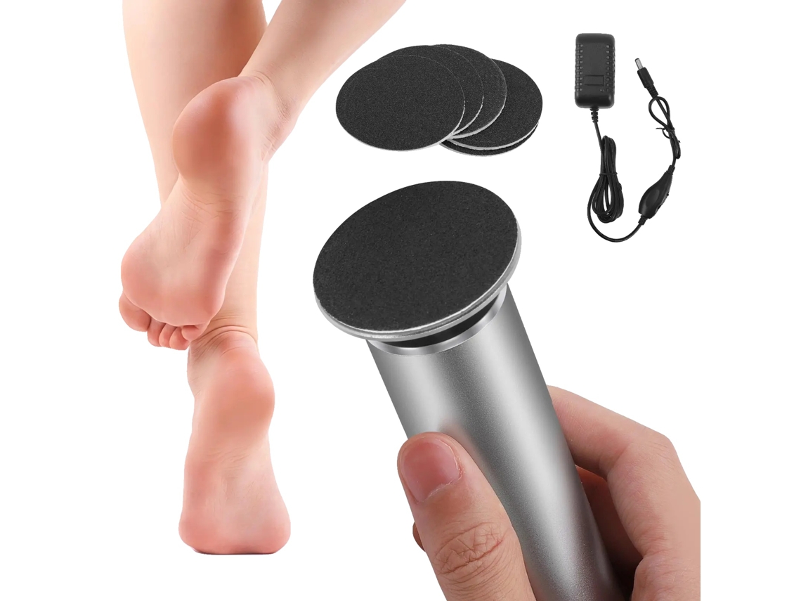 Lixa Para Pés, Velocidade Ajustável, Design Higiênico, Preto