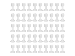 Conjunto de 50 suportes de silicone (anticolisão, silenciosos, absorventes de choque e protetores)