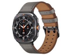 Bracelete para Samsung Galaxy Watch Ultra Couro Genuíno com Fivela Dupla Cinza XIAOMOYU (47mm)