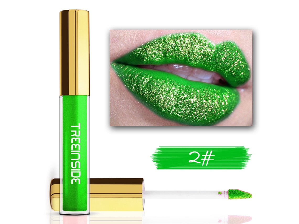 Labial Diamante Color Brillo Impermeable De Larga Duración No Pegajoso