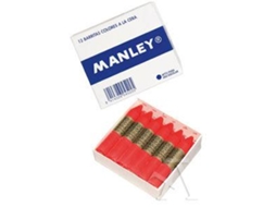 Pack 12 Ceras MANLEY Unicolor Nº9 Rojo Escarlata