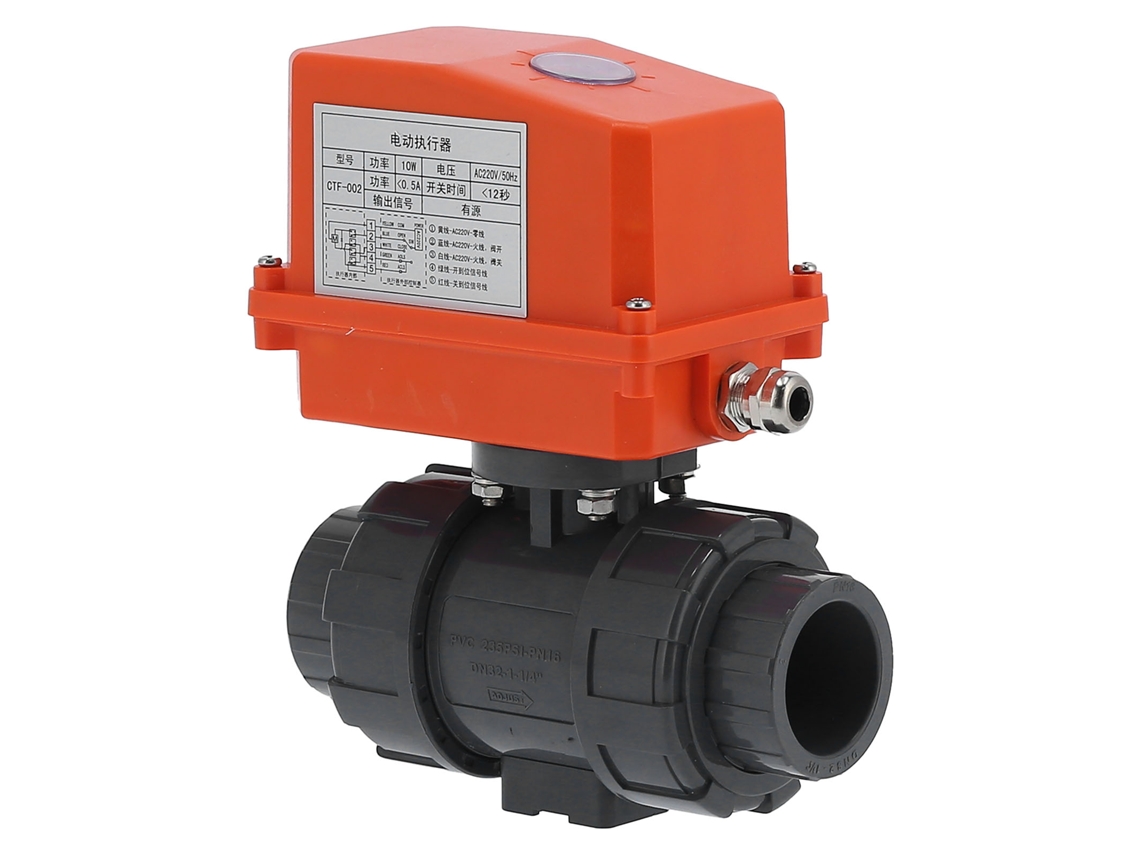 Válvula De Bola Elétrica Laxiscreed Em Pvc Para Uso Industrial, Ac220v