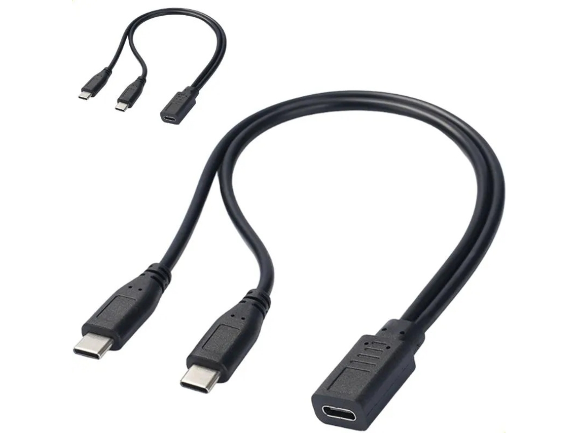 Cabo Divisor Usb, Usb C Tipo C, Para Dispositivos Eletrônicos, Com Con