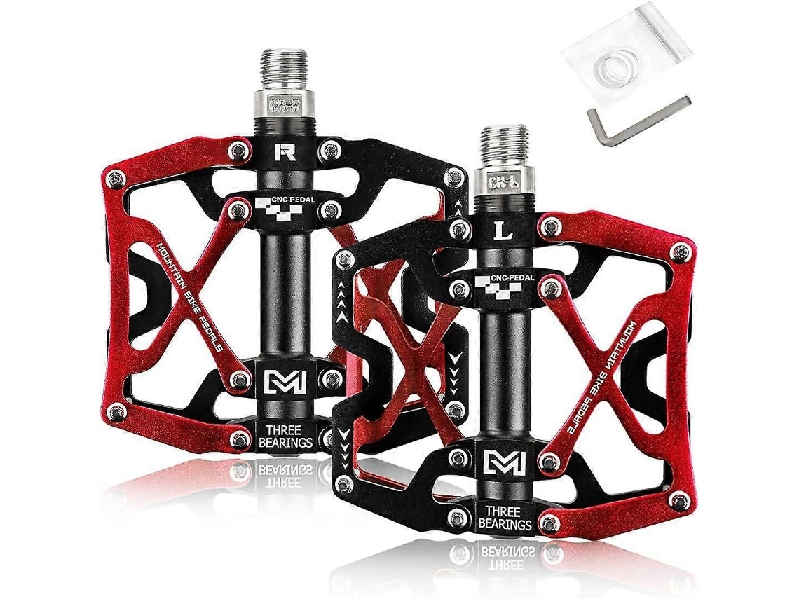 Pedais De Bicicleta Mtb, Plataforma Plana, Corpo Em Alumínio Cnc, 9/16 Polegadas, Para Ciclismo