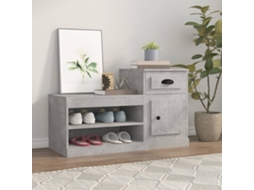 Vidaxl Sapateira 100x42x60 Cm Derivados De Madeira Cinzento Cimento