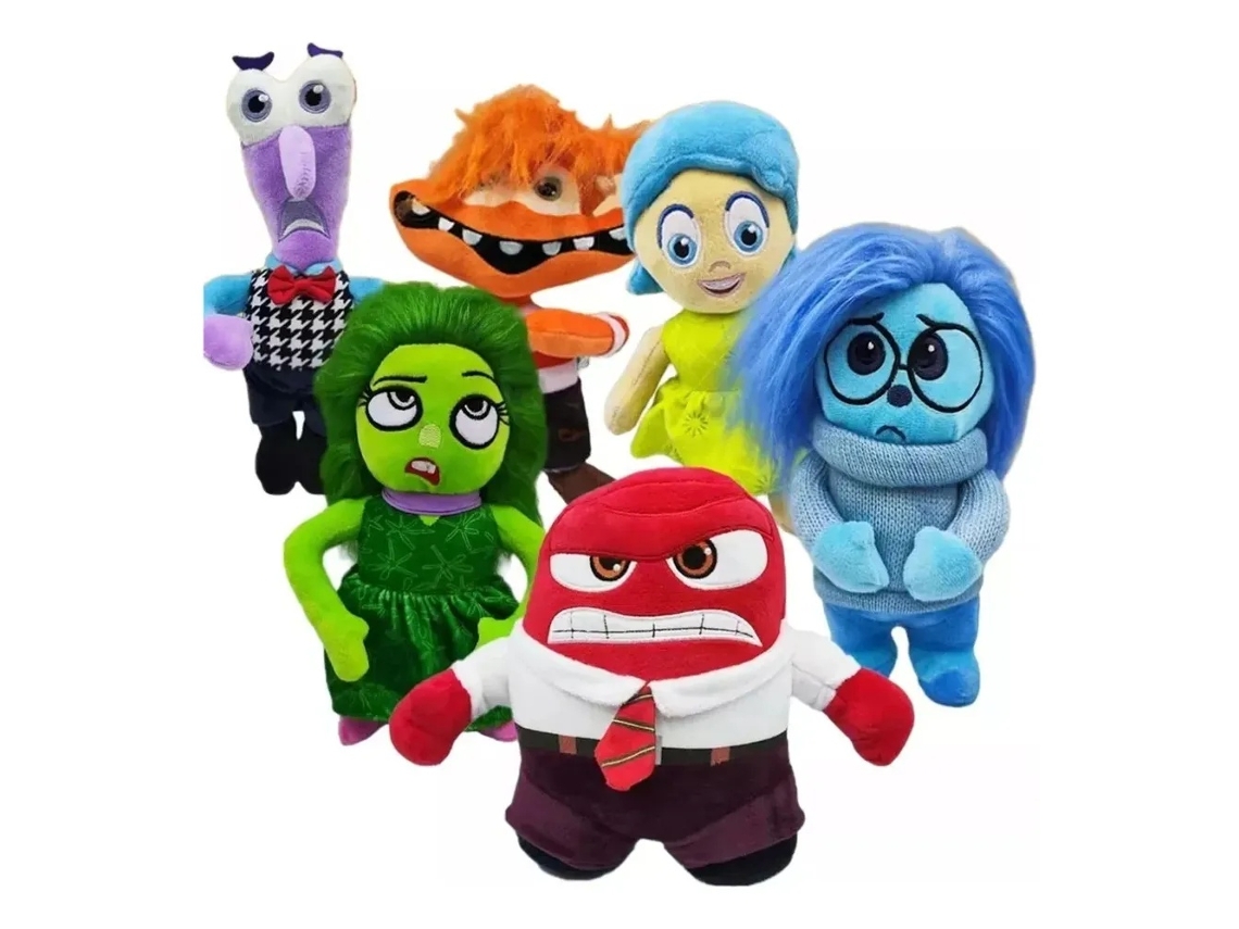 Lurelia 2024 Inside Out 2 Pacote Com 6 Em Peluche Colecionável, 27cm, Macio Para Coleção