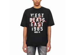 Rockinstone Rocky Movie West Beats East Black Adult T-shirt Size:xxl