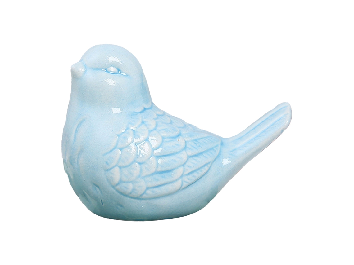 Ornamento Cerâmica Moderna Simples Pássaro Azul Para Sala