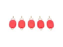 Parafuso de Linha de Pesca 5pcs Vermelho