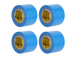 Fita Elétrica Pvc Impermeável Isolada Azul 4,4cm 4un