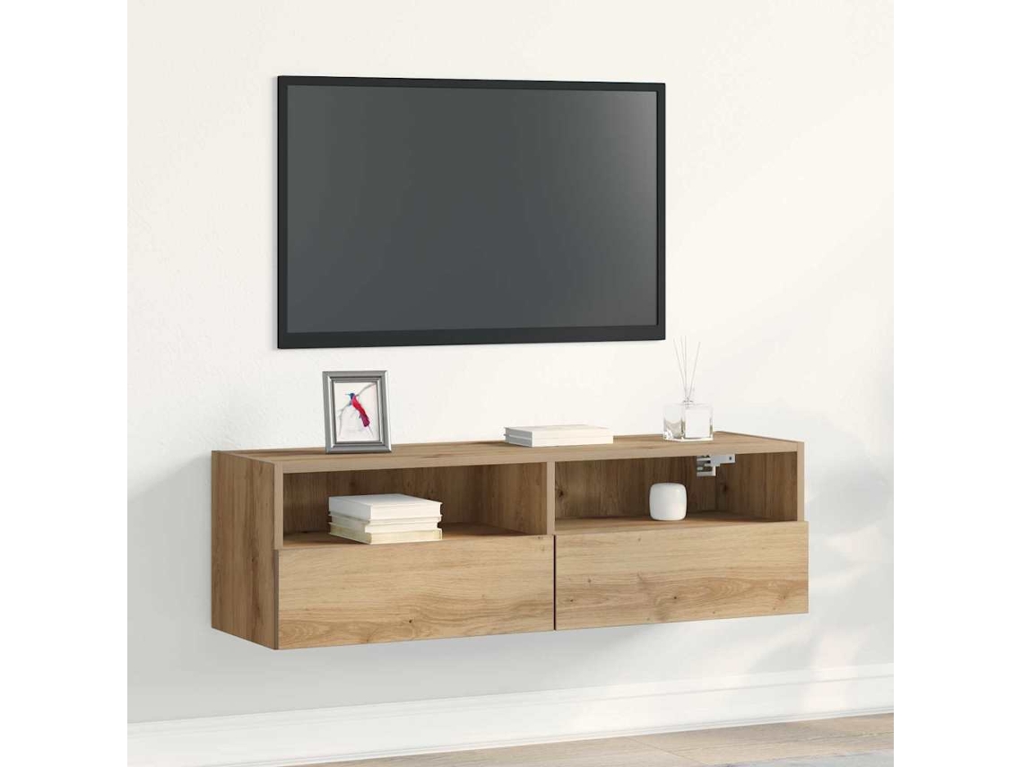 Vidaxl Armário de Tv de Parede Carvalho Artisiano 100 X 30 X 30 Cm
