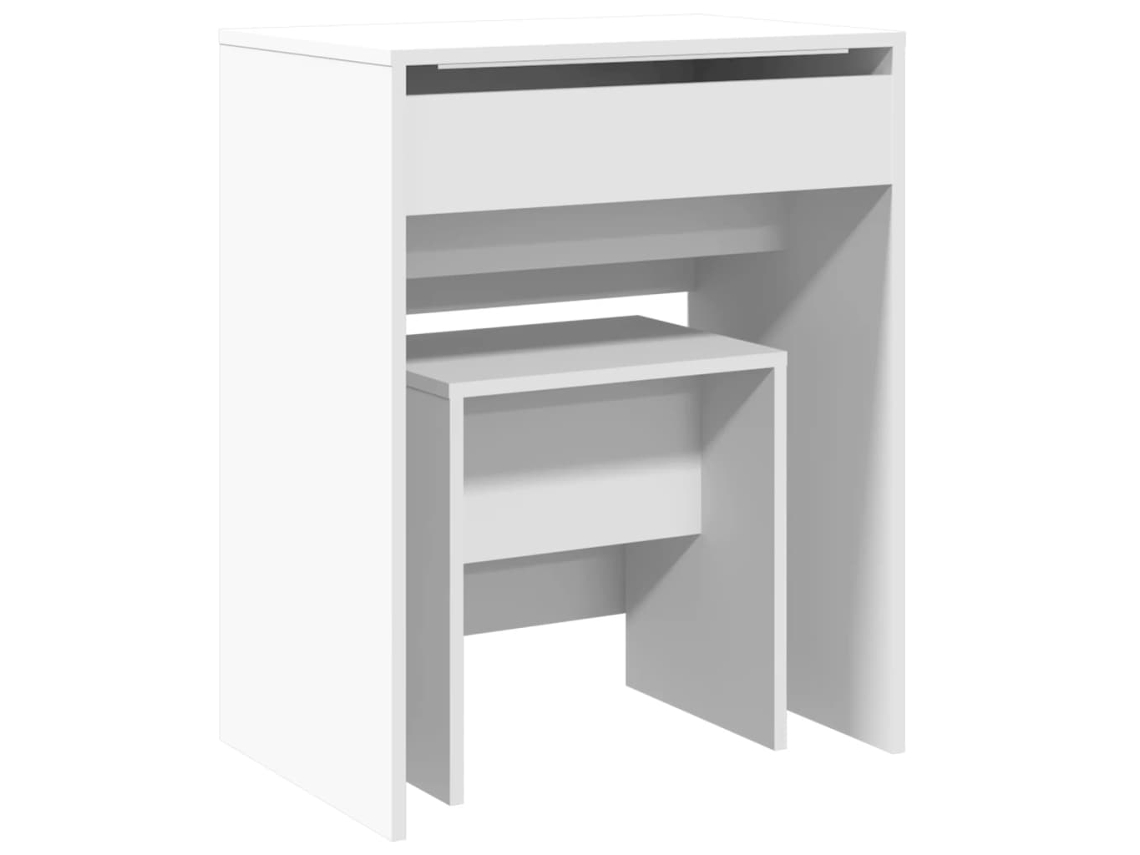 Penteadeira com banco 60x40x113,5 cm branca MAISON EXCLUSIVE