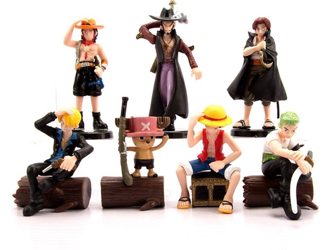 Conjunto de Figuras OEM One Piece: Sanji Chopper Sitting Wood (7 unidades - 5.3 - 8.5 cm)
