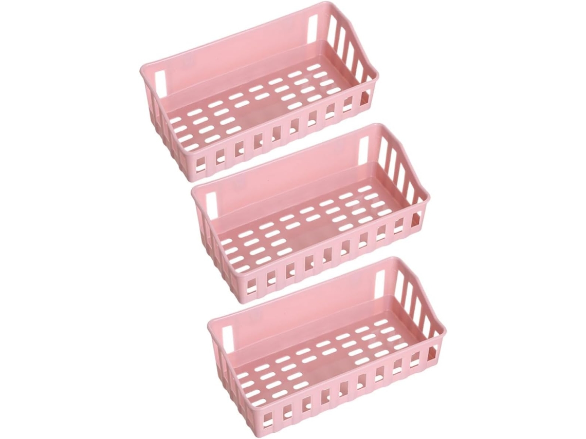 Conjunto De 3 Cestos Organizadores Parede Para Banheiro, Sem Necessidade De Furos, Com Tecnologia De Sucção Forte, Em