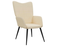 Relaxing Chair, Relaxing Chairs Vidaxl Creme Tecido