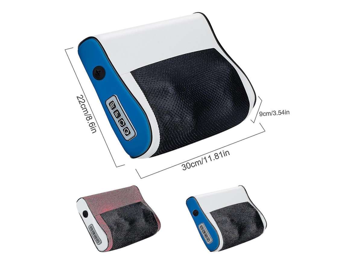 Lurelia Apoio Cervical Ergonómico Shiatsu 3d Com Calor Azul E Vermelho