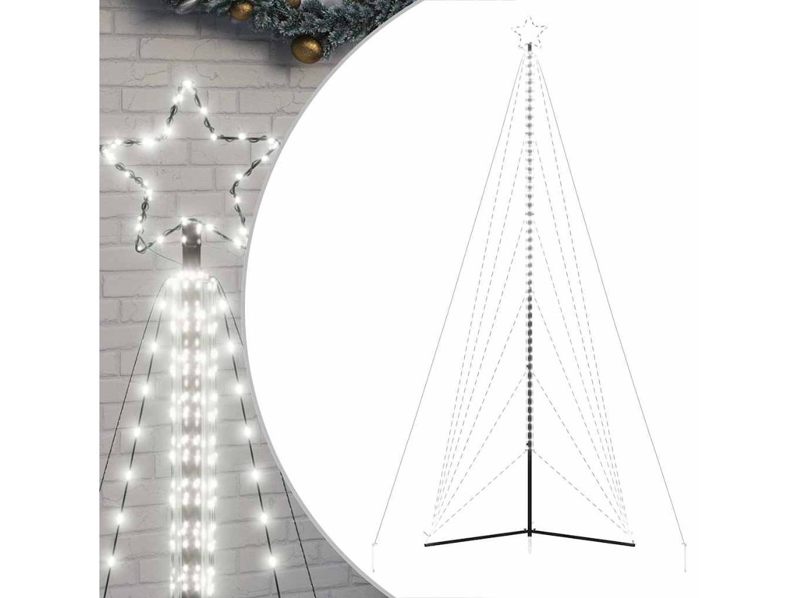 Árvore de natal led VIDAXL Branco Aço revestido a pó (478 cm)