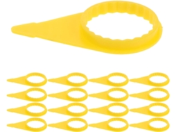 Protetores De Porca De Roda De Plástico Amarelo Da Safety Indicators, Pacote Com 100 Peças, Compatíveis.