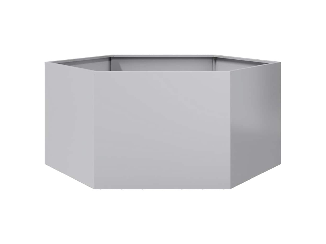 Floreira de jardim VIDAXL Prateado Metal (104x90x45cm)