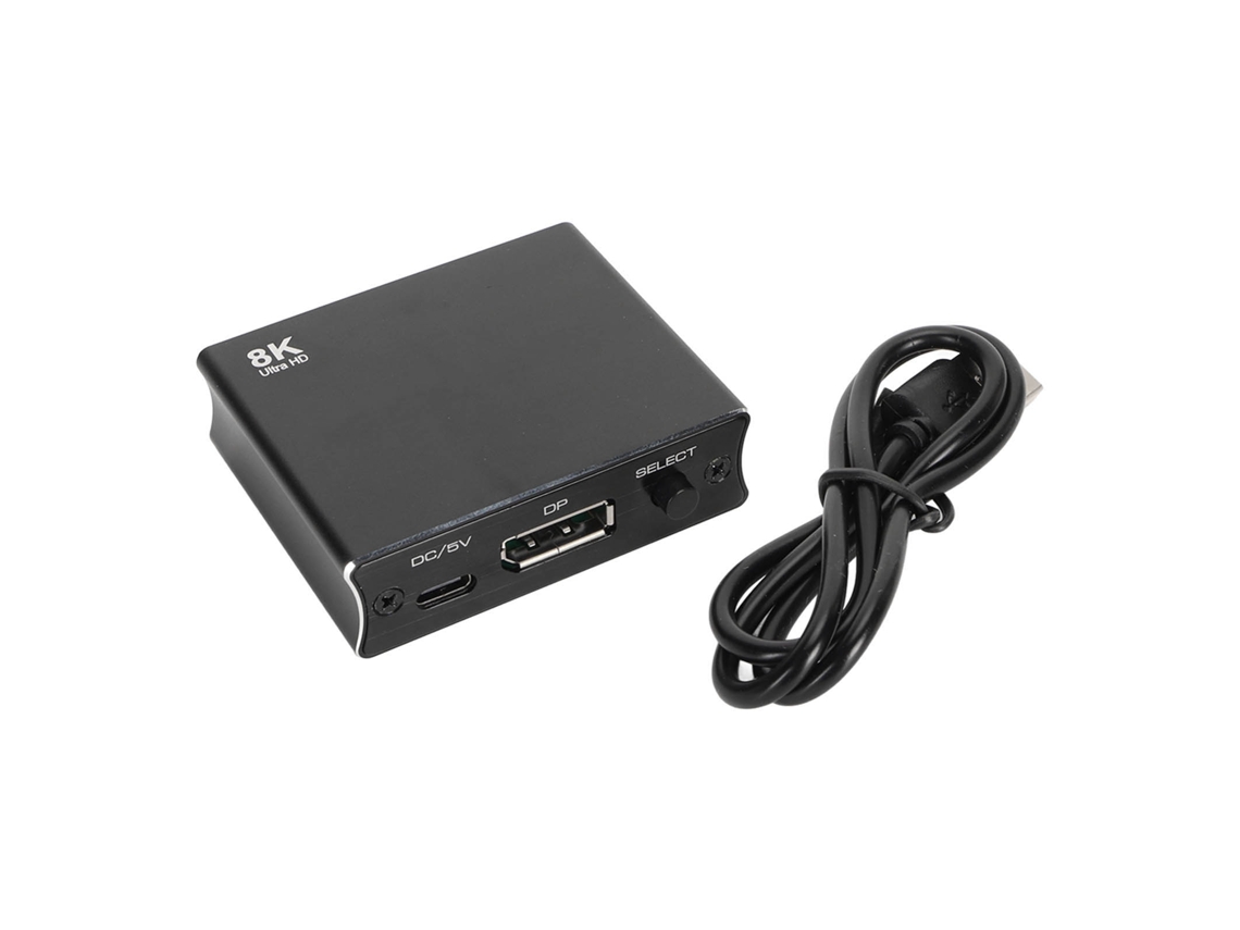 Aetheria interruptor Bidirecional Displayport 8k 30hz 2 In 1 Out 1 In 2 Out Dp 1.4 Switch Splitter