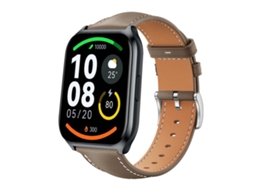 Bracelete para Xiaomi Haylou Ls09b / Ls05s / Ls10 Couro Preto Cabeça Chata Marrom XIAOMOYU