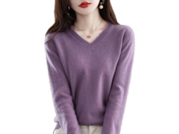 Suéter De Cashmere De Qualidade Superior: Design Elegante, Conforto E Durabilidade Em Um Único Produto Roxo