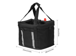 Cesto De Bicicleta Plegable Con Tiras Reflectivas Desmontable Porta Mascotas Cesto Del Manillar Para Compras Y Commuting