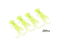 Butterfly Shrimp Bait Bionic Lure Soft Bait New Product Yellow 20-pack