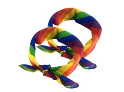 2 Peças Faixas de Cabeça Lenço Arco íris Gay Pride Acessório Festa Roupa Fantasia 55x55cm S/MARCA