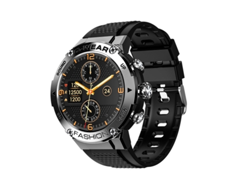 Smartwatch LOKMAT Attack 5 Dial Prata 34Mm Pulseira Tpu Smartwatch
