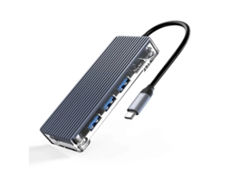 Hub Usb C, Adaptador Usb C 6 Em 1 Com Hdmi 4k, Slot Para Cartão Sd/tf, 3 Portas De Dados Usb 3.0 Para Macbook Air/pro, Xps, Pixelbook E Mais Yizhood