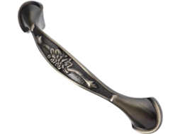 Puxador De Armário Vintage Antigo Em Liga Zinco Com Furo Único, Marrom