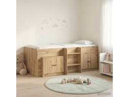 Vidaxl Cama Loft Com Armário Com Porta 3 Unid. Carvalho Arttisan